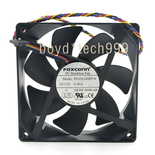 PV123812DSPF 01 FOXCONN 12CM DC 12V 0.90A 120*120*38MM 4Pin DELL Cooling fan