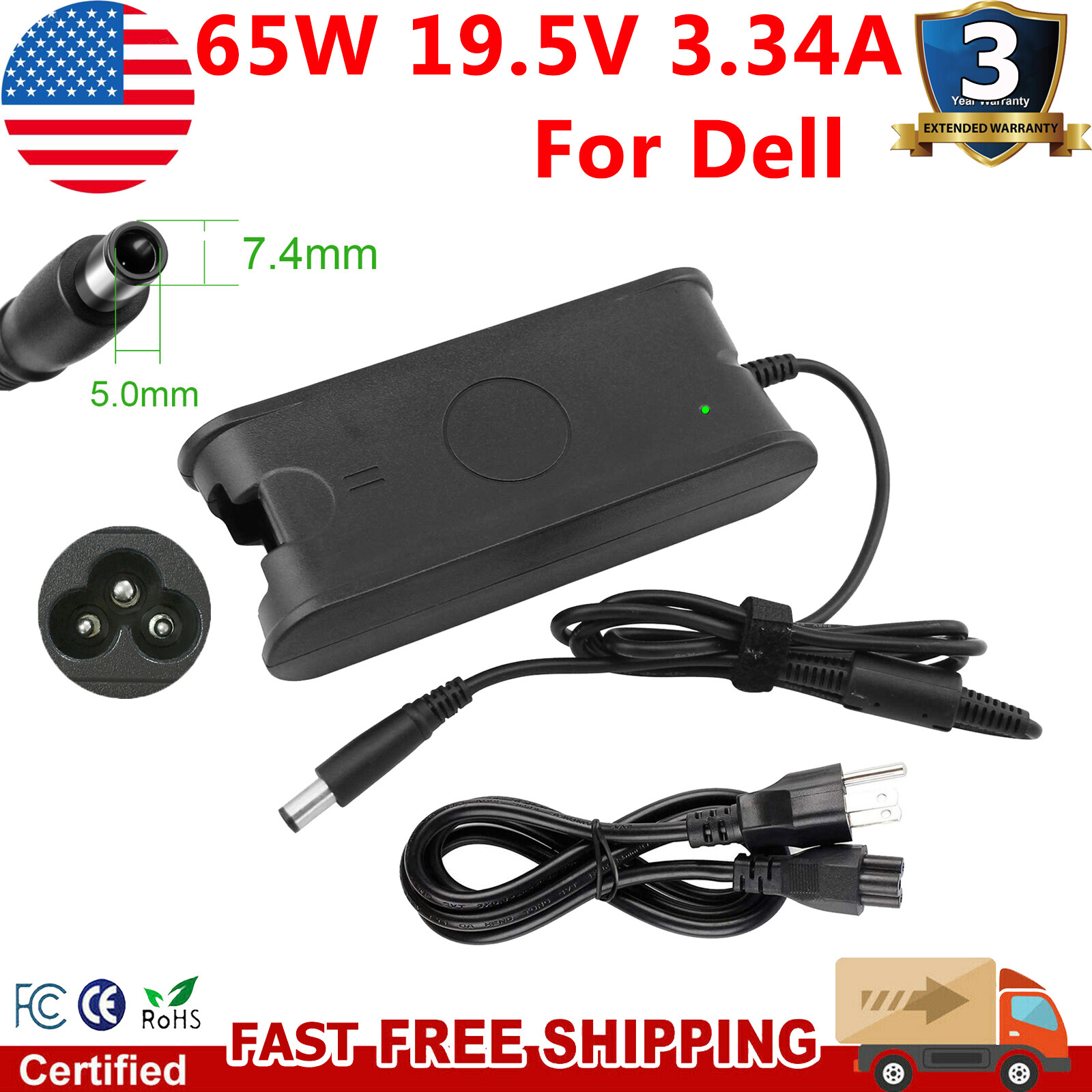 65W AC Adapter Charger Power Supply For Dell Inspiron 1318 1545 1546 1551 PP41l