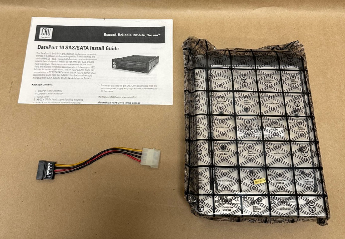CRU 8440-6502-0500 DP10 SAS/SATA, DataPort 10, 6GB *NEW*