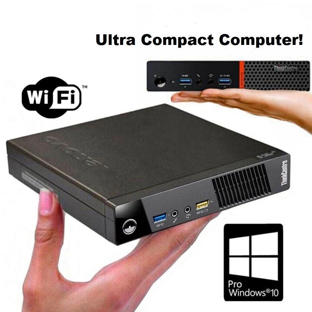 Lenovo ThinkCentre M93p Micro Tiny PC i5-4590T Quad Core 8G 256GB SSD Win10 Wifi