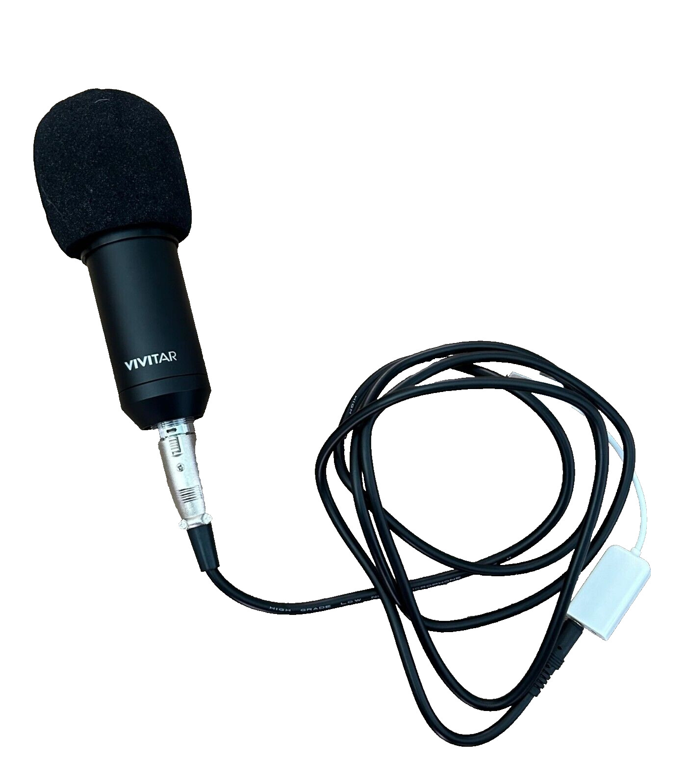 Vivitar Condenser Mini USB Microphone Vlog Podcast Recording Black Wired