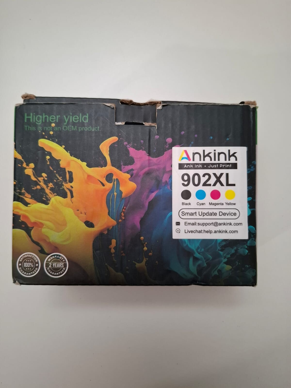 Ankink 902XL Ink Cartridges (Not OEM) 4-Pack – M, Y, C, B)