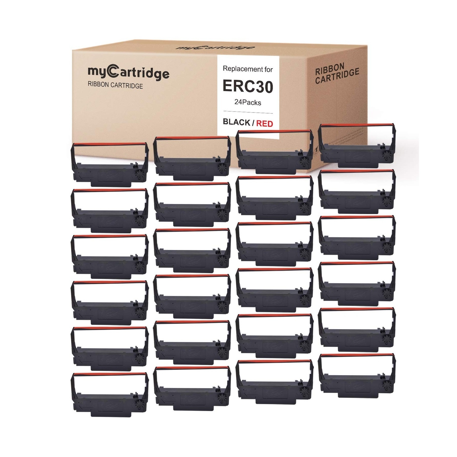 myCartridge 24 Pack ERC30 ERC-30 ERC 30 34 38 B/R Compatible with Ribbon Cart...