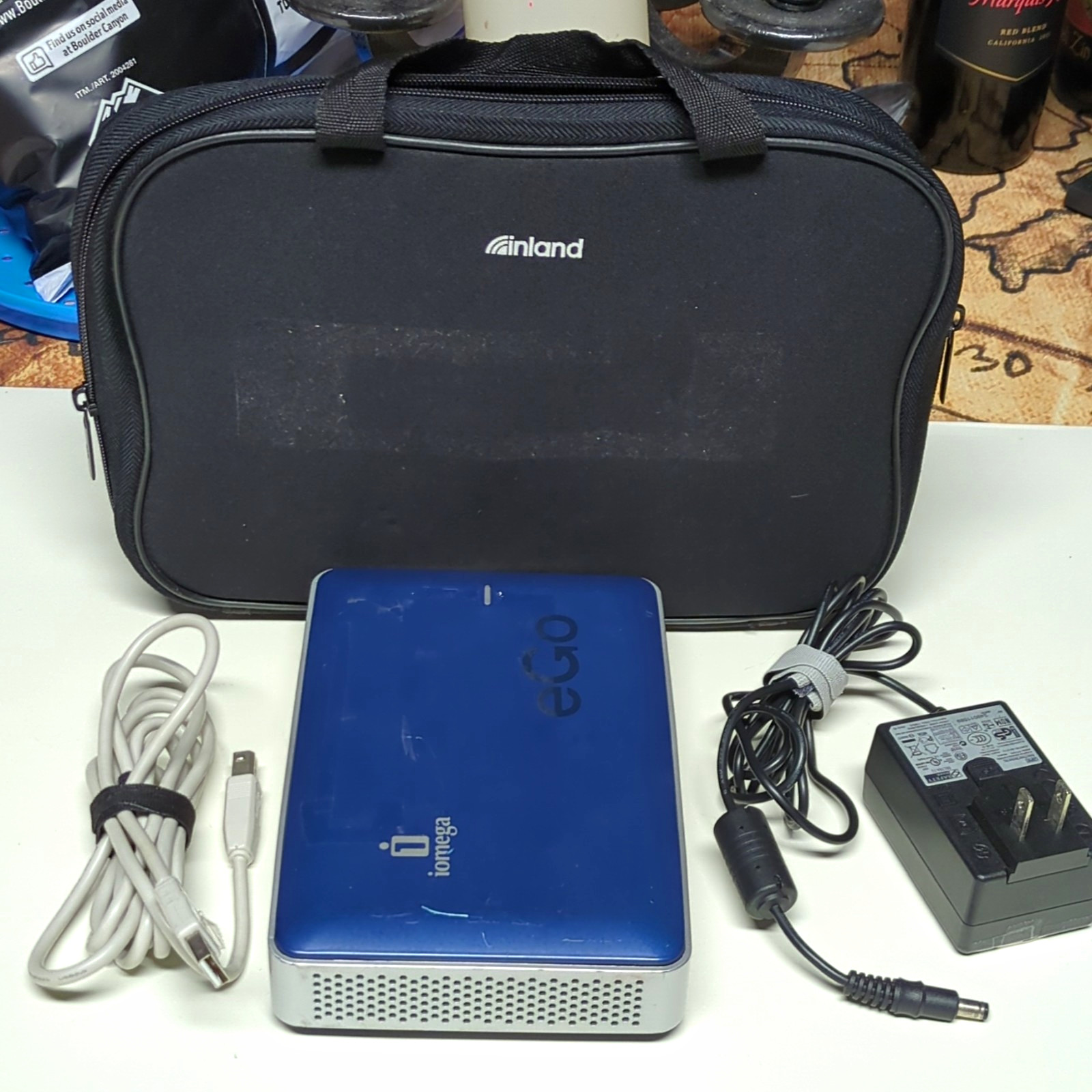 Iomega eGo 2TB External Hard Drive Midnight Blue 31869300 w/ Samsung 2TB HDD Bag
