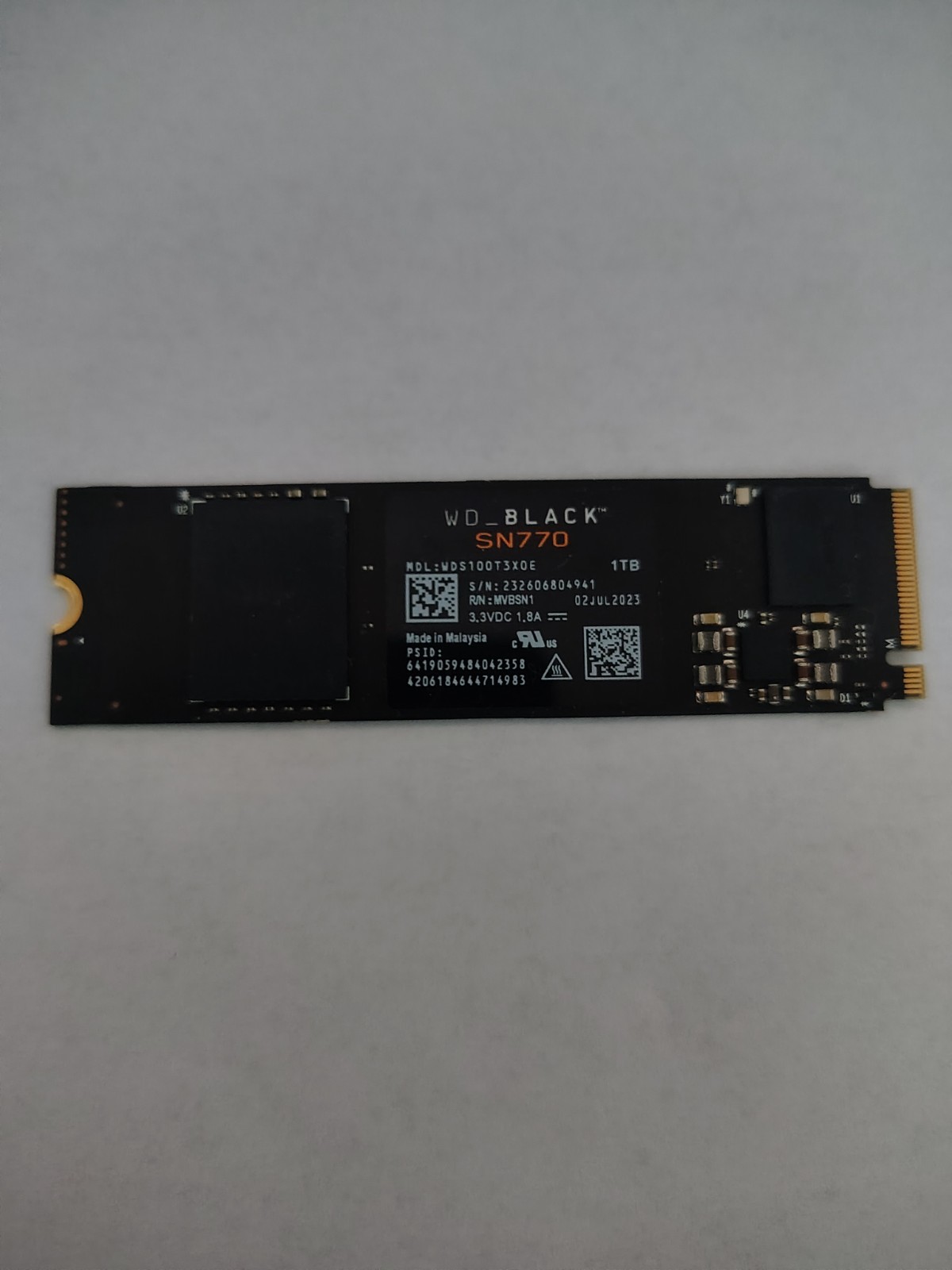 Western Digital WD_BLACK SN770 1TB M.2 NVMe Internal SSD (WDS100T3X0E)