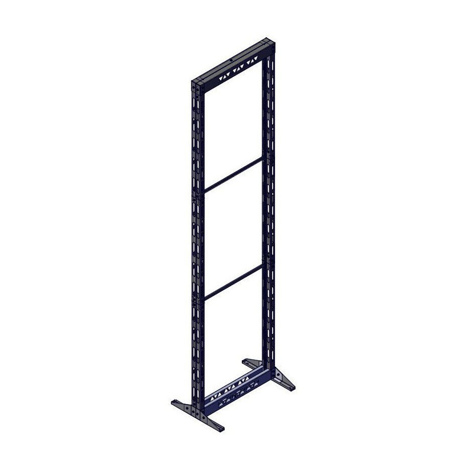 Bud Industries XR2-45 2-Post Knockdown 45U Equipment Open Frame Server Rack