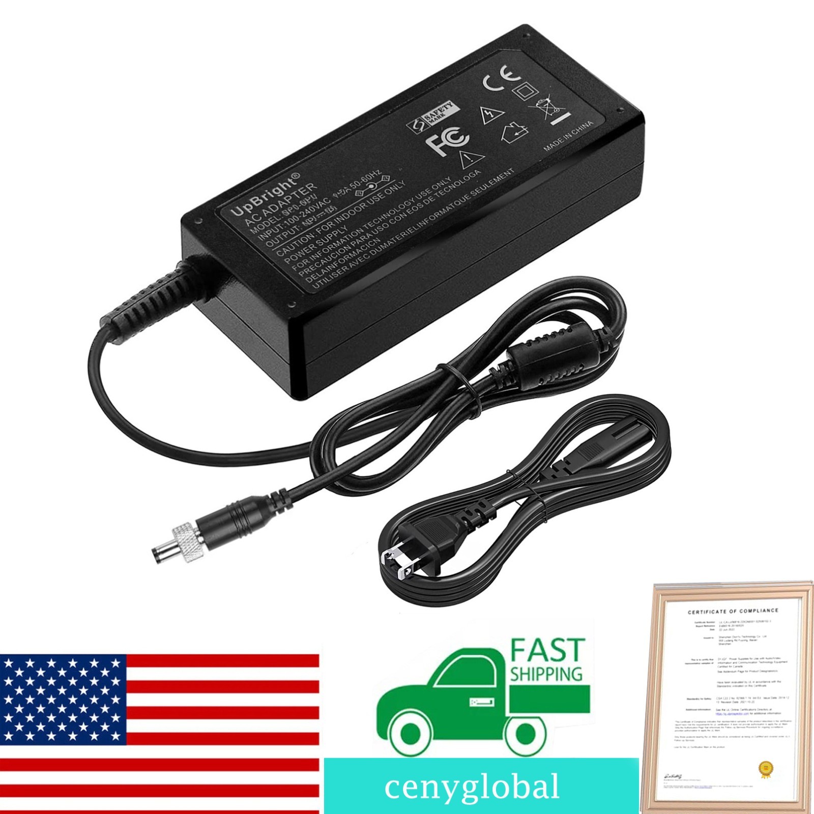 AC/DC Adapter for Netgate 5100 SG-5100 N5100 pfSense Security Gateway Firewall