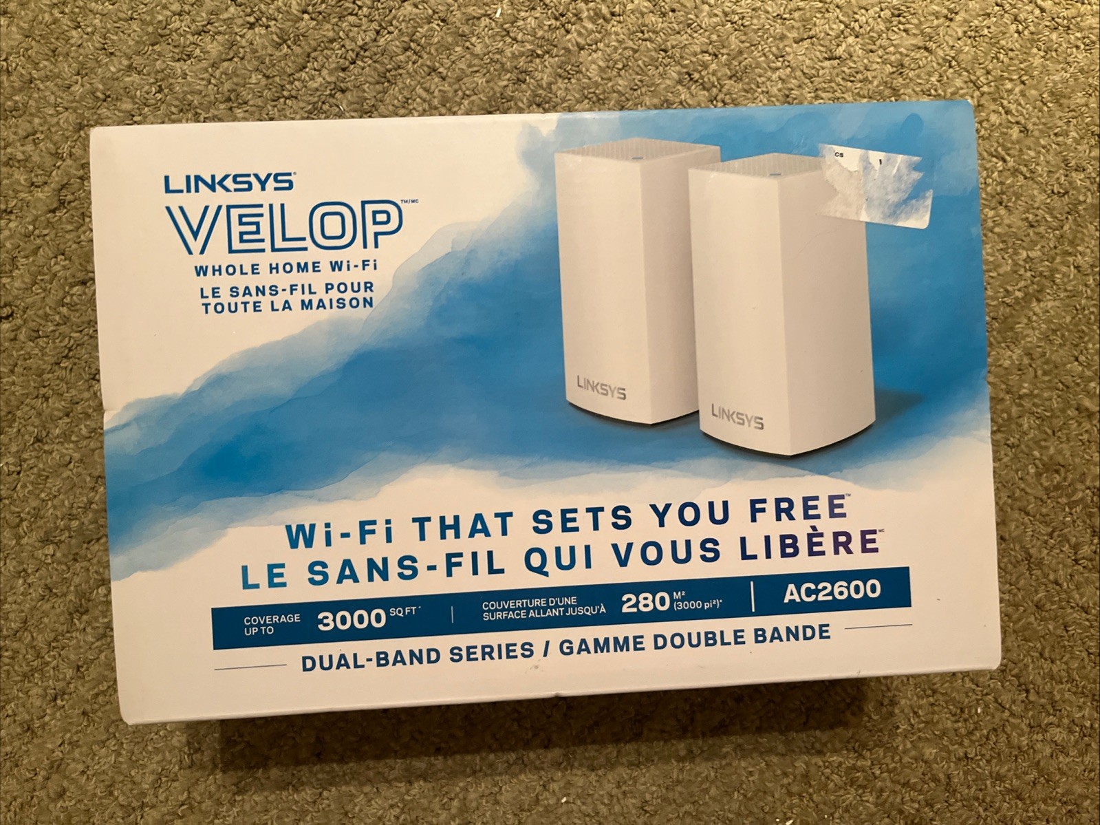 Linksys WHW0102 Velop AC2600 Dual-Band Whole Home Wi-Fi Intelligent Mesh System
