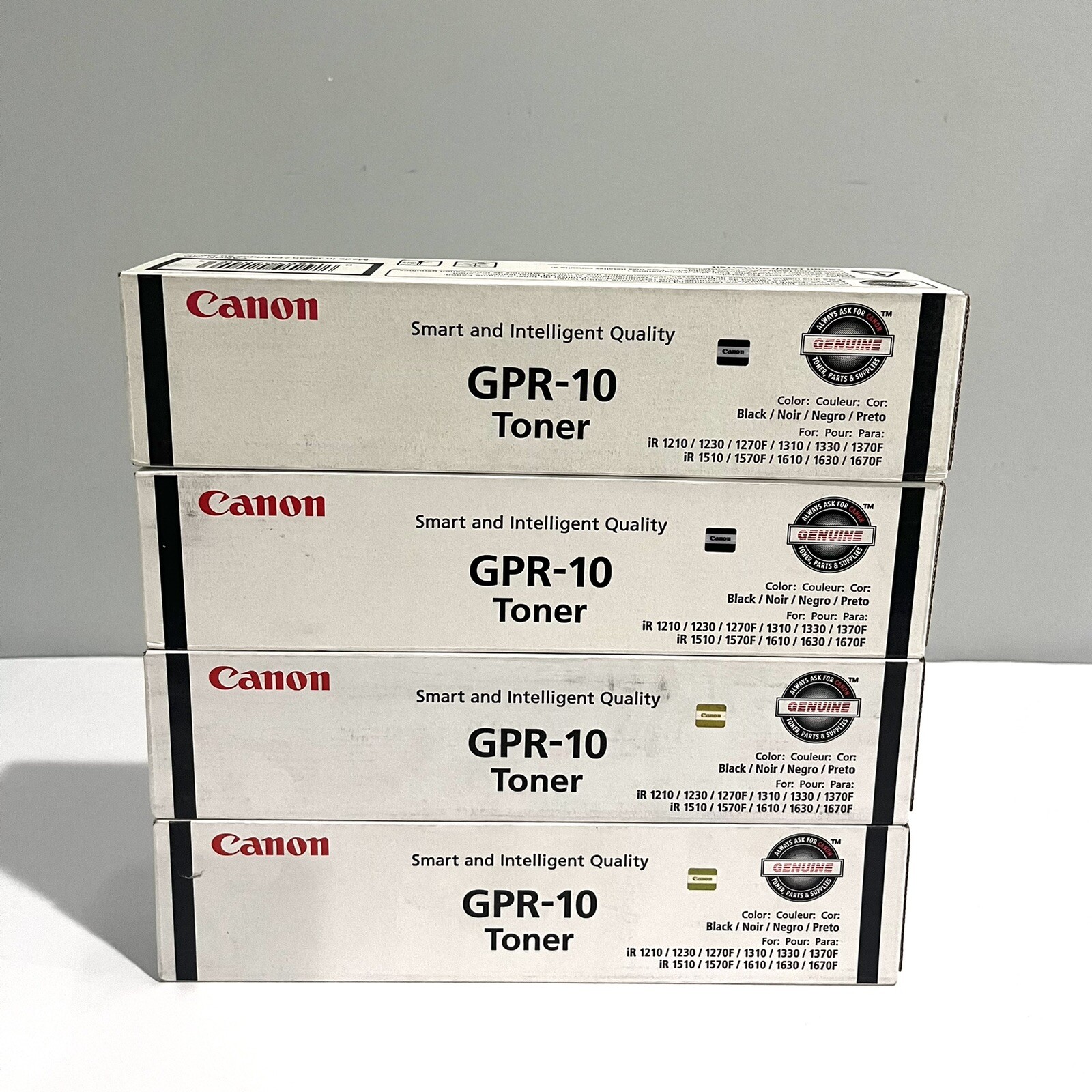 Canon GPR-10 Lot of 4 Toner Black 7814A003AA imageRunner 1200,1310,1510 Series