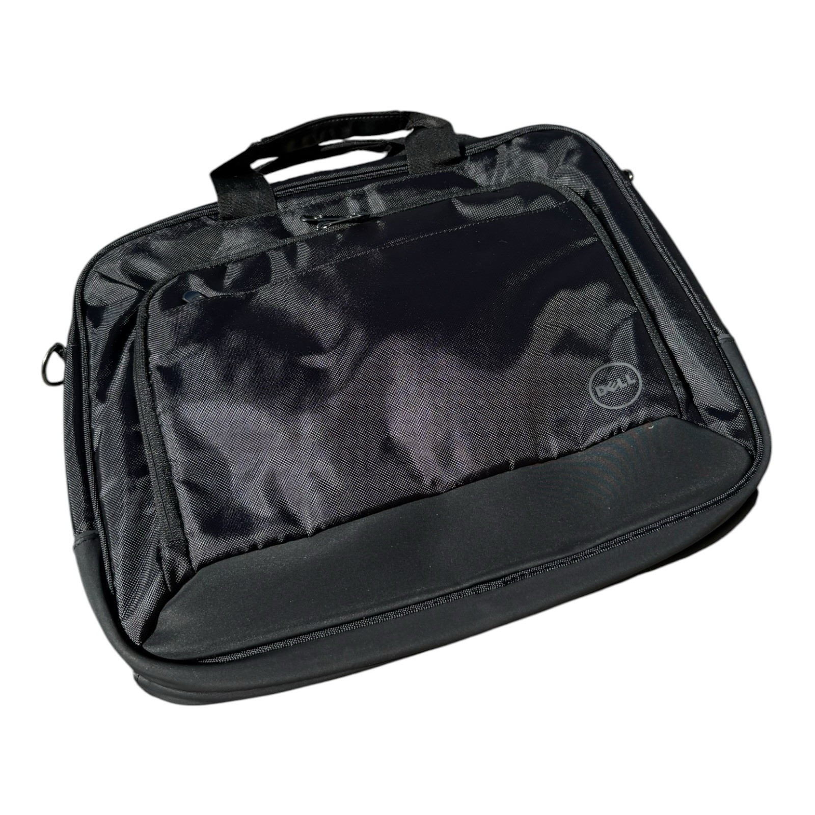 Dell Black Nylon Briefcase Laptop Bag for 15 in Padded Partitions Solid