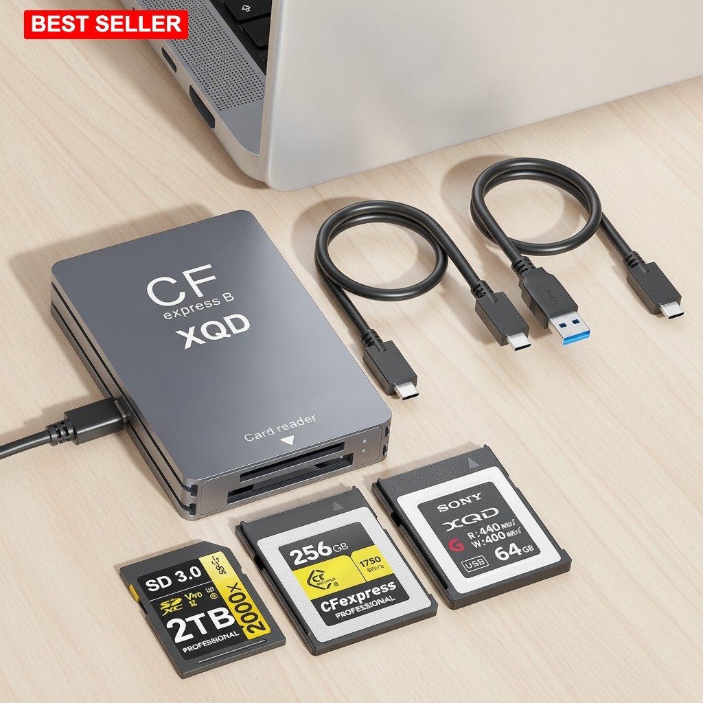 Card Reader USB C 2 Slot Portable Compact Durable High-Speed Transfer Compati...