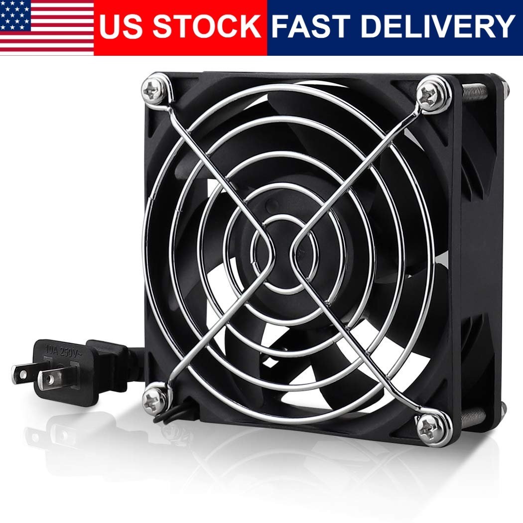 80mm EC Axial Cooling Fan 80x80x25mm AC 110V 120V Brushless Dual Ball Bearing 2W