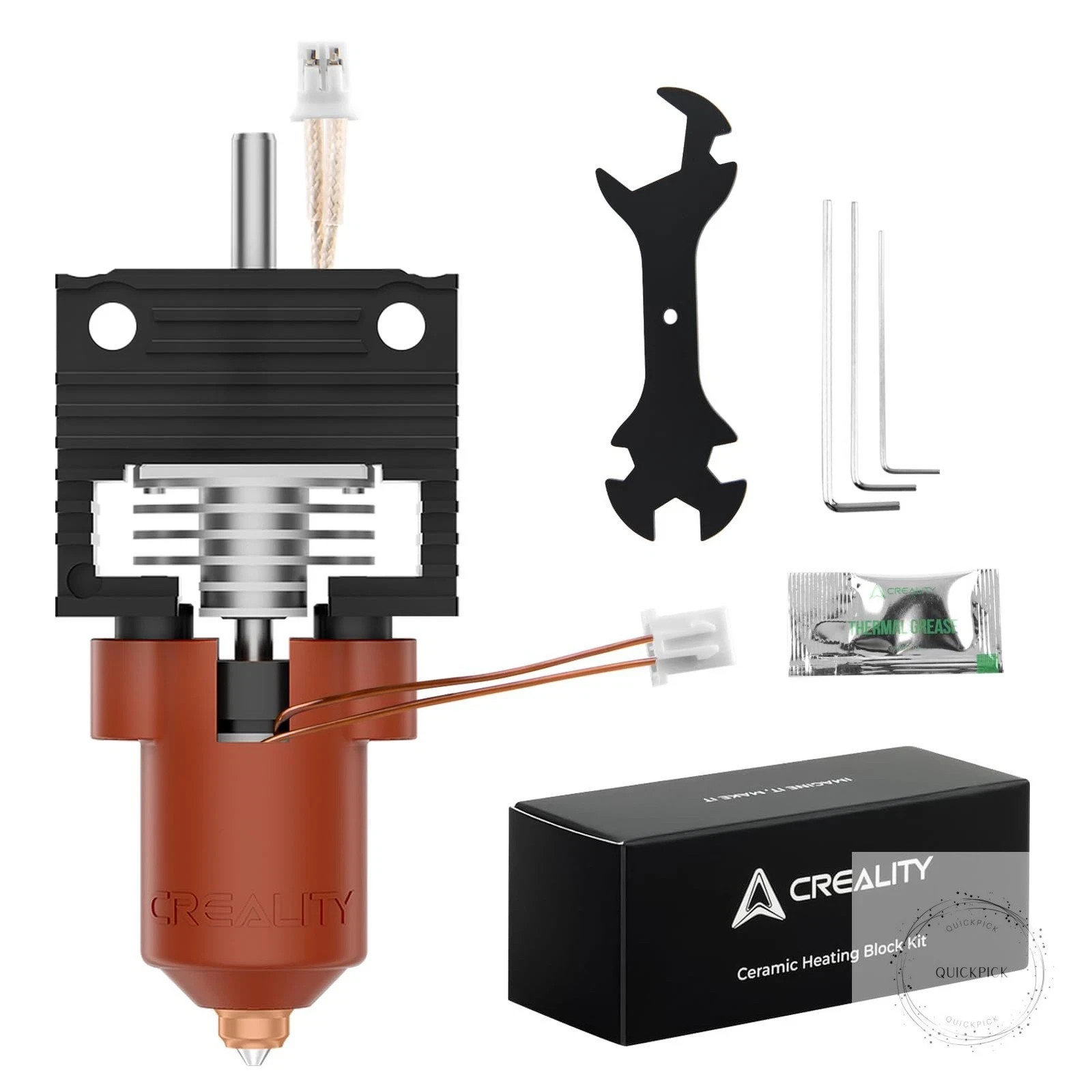 Official K1/K1 Max/K1C Hotend Upgrades Kit,Ceramic Heating Block Ki with Unicorn