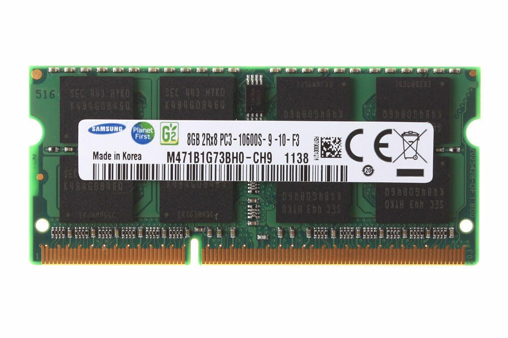 Samsung 8GB 16GB=(2x8GB) DDR3 1333 MHz 2Rx8 PC3-10600 1.5V SO-DIMM Laptop Memory