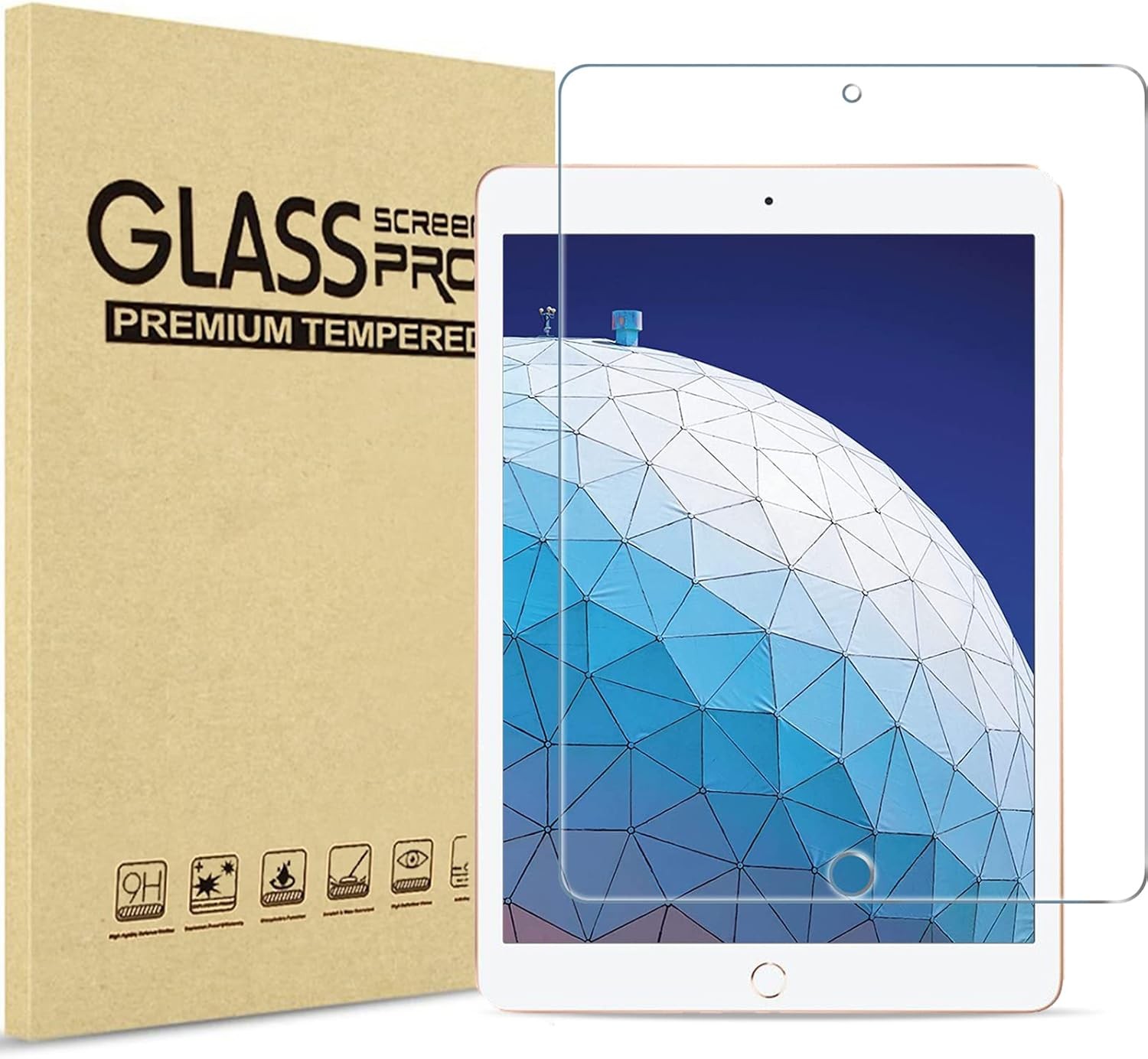 1 Pack Tempered Glass Screen Protector for 10.5" iPad Air 3 / Pro 2017