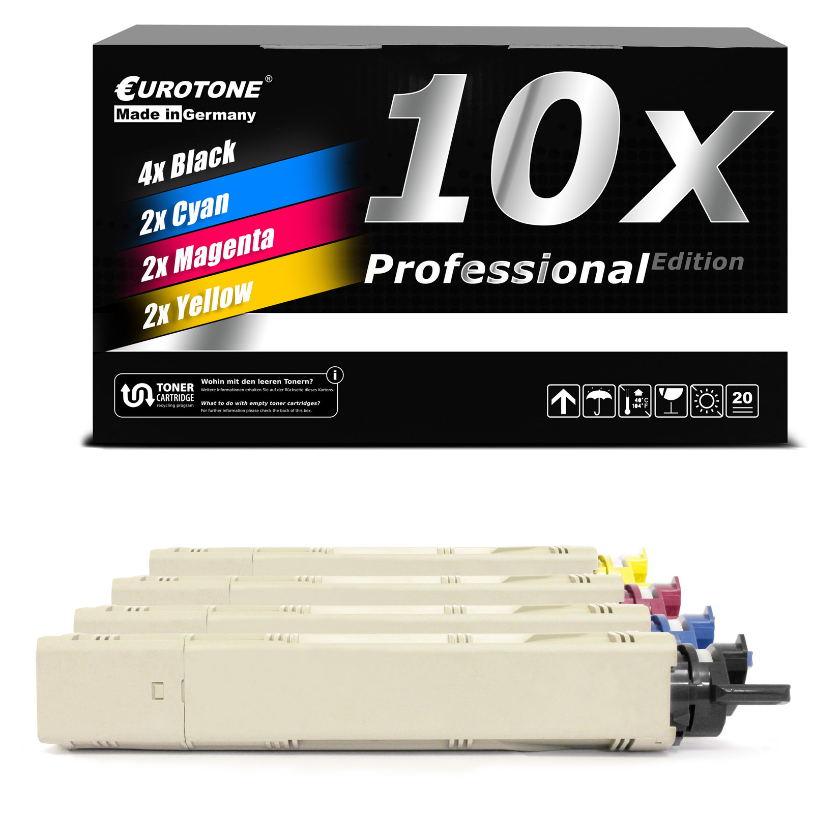 10x Eurotone PRO Toner For OKI C-3450-N C-3300-N C-3400-N C-3600-N