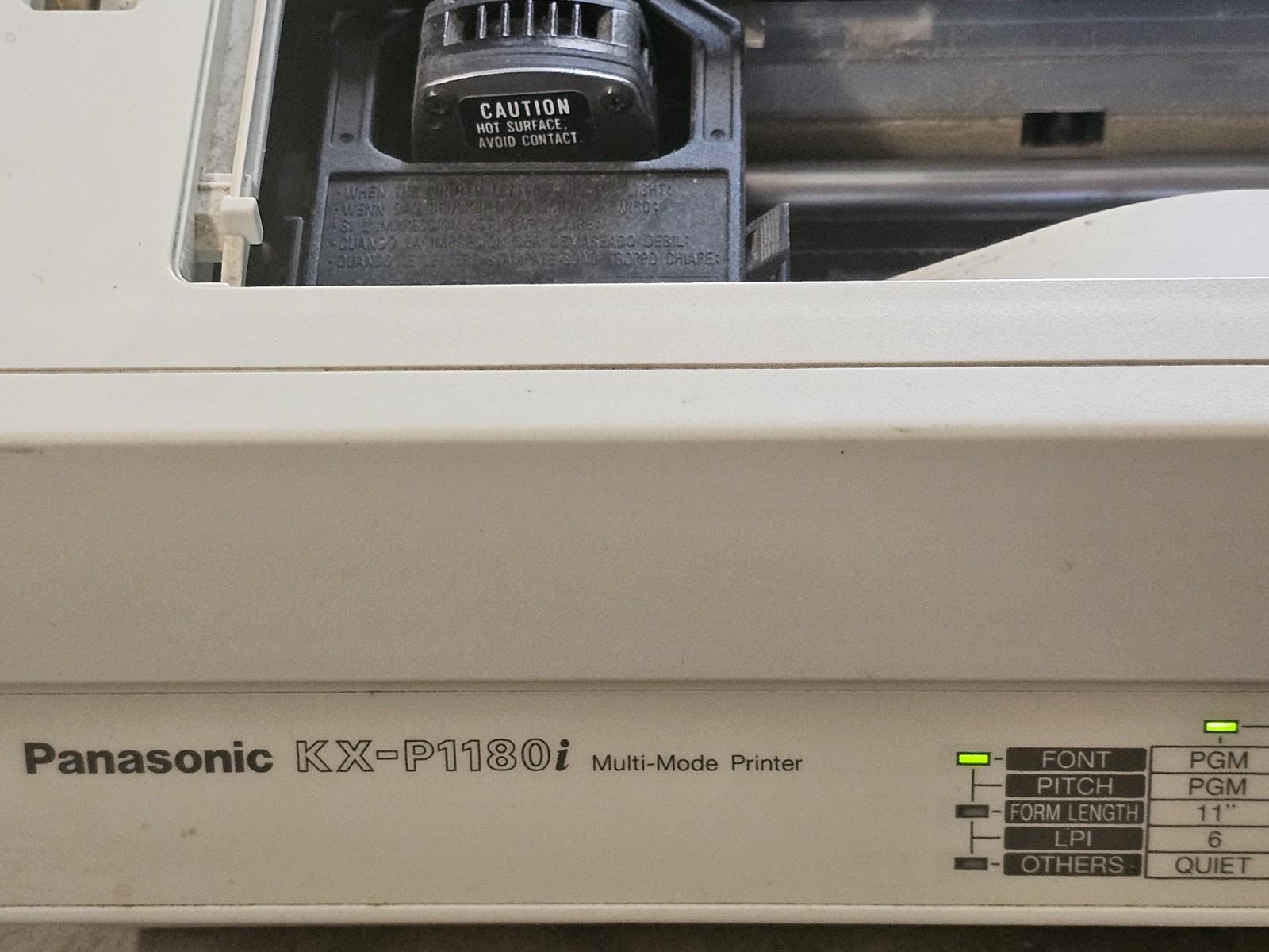 Panasonic KX-P1180i Multi Mode Dot Matrix Printer + Manual Power On tested 