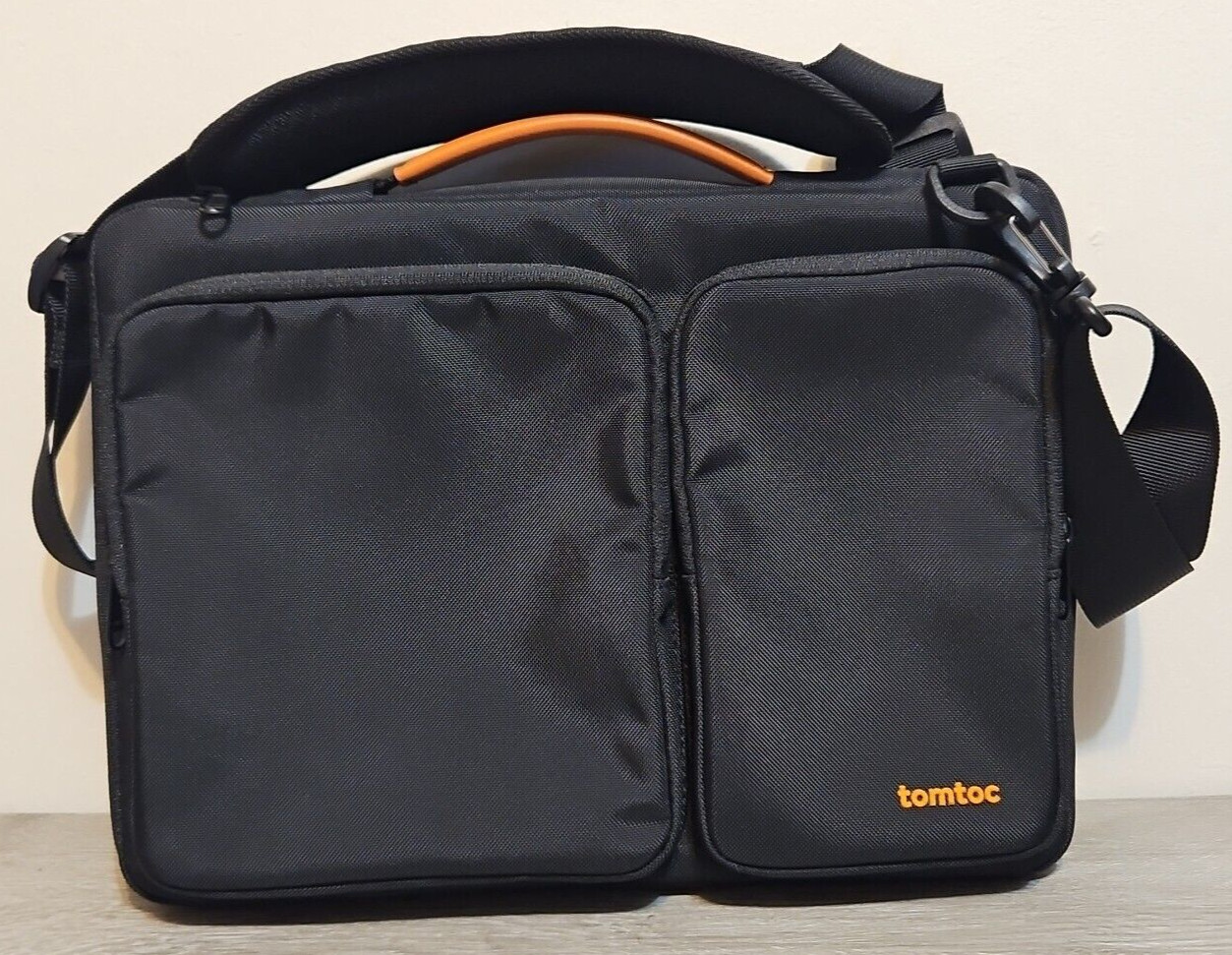 Tomtoc 360 Protective Laptop Shoulder Bag for 13 inch Tablet Black w/ Strap
