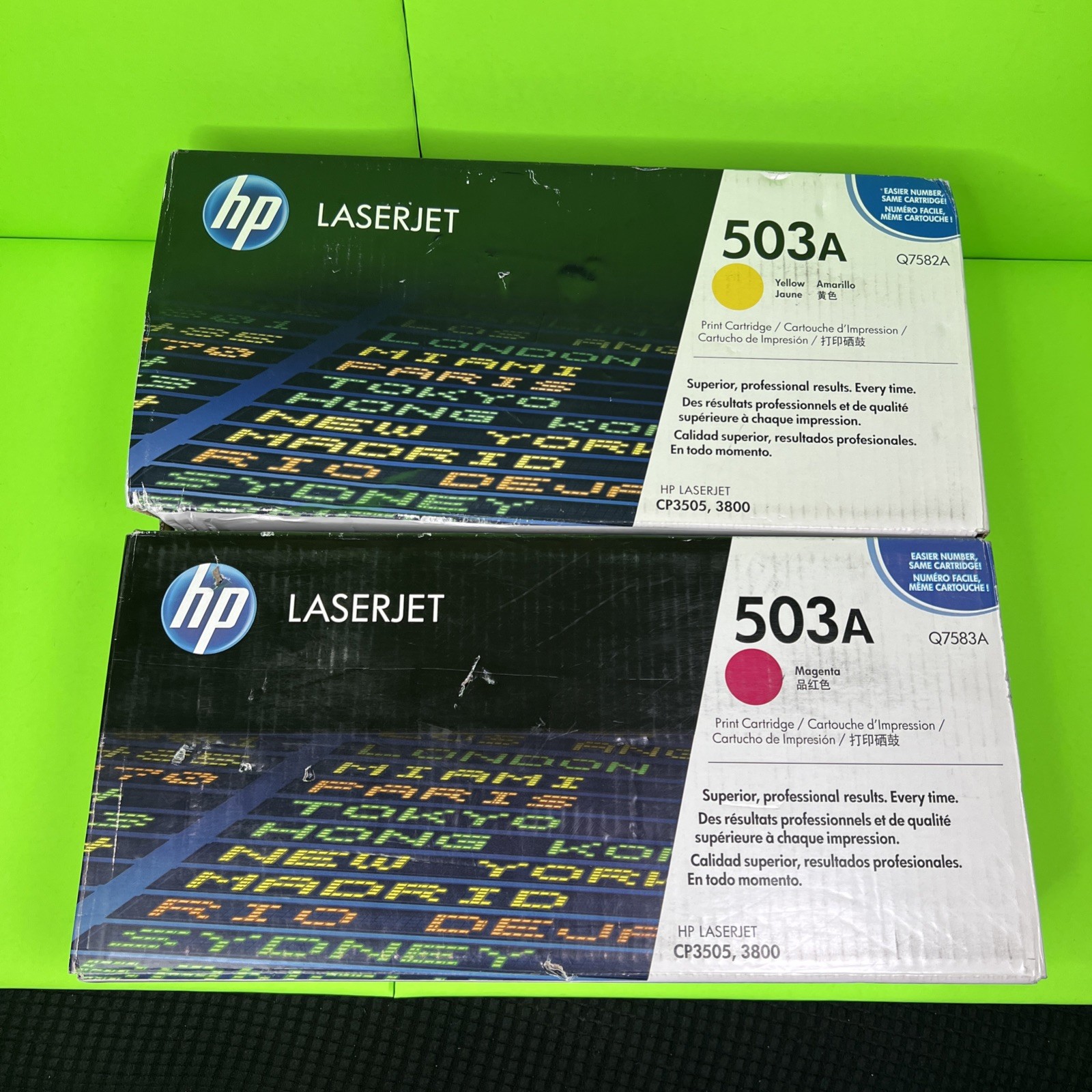 2-Pack HP 503A Toner Q7582A Yellow + Q7583A Magenta OEM - NEW /Sealed - SAME DAY