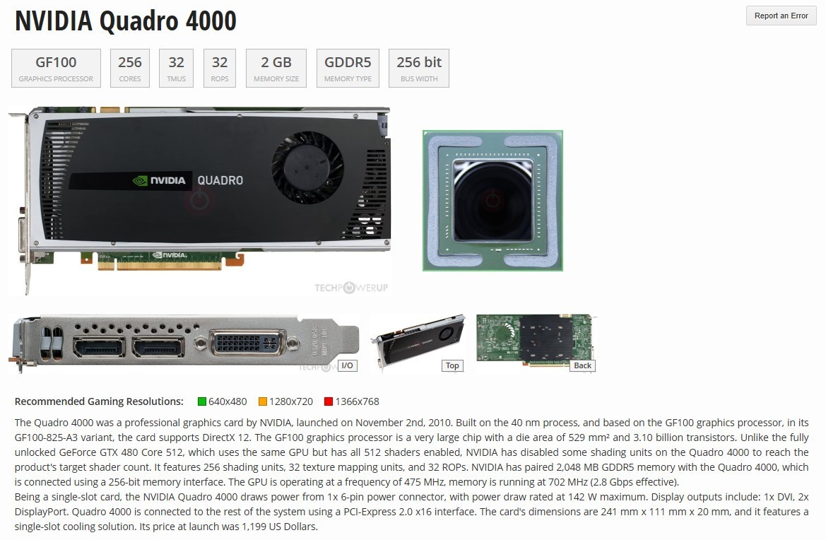 NVIDIA Quadro 4000 2GB GDDR5 Graphics Card ✅ DVI 2x DisplayPort ✅