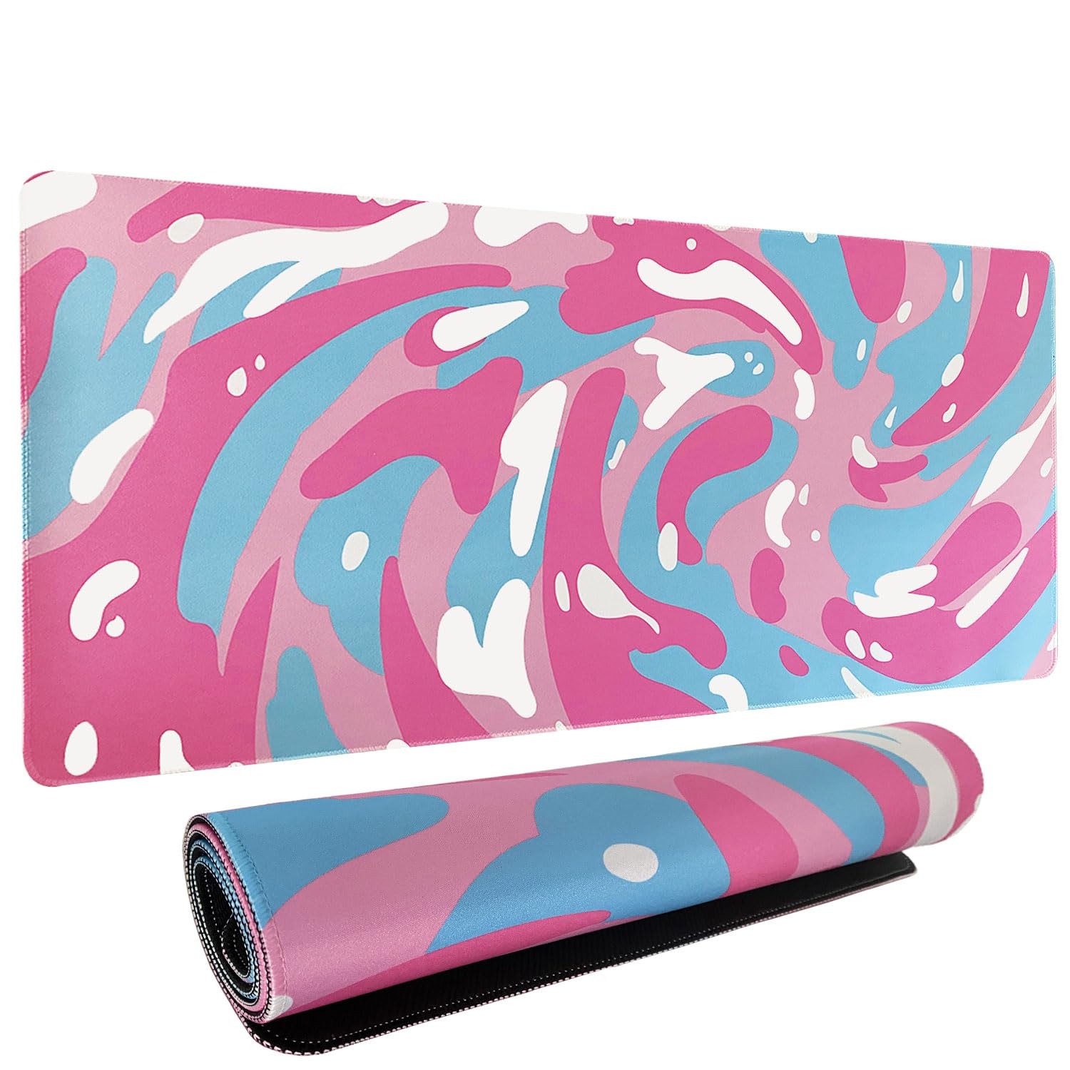 Tagbilang Gaming Mouse Pad 15.7L x 31.5W Fluid Pink