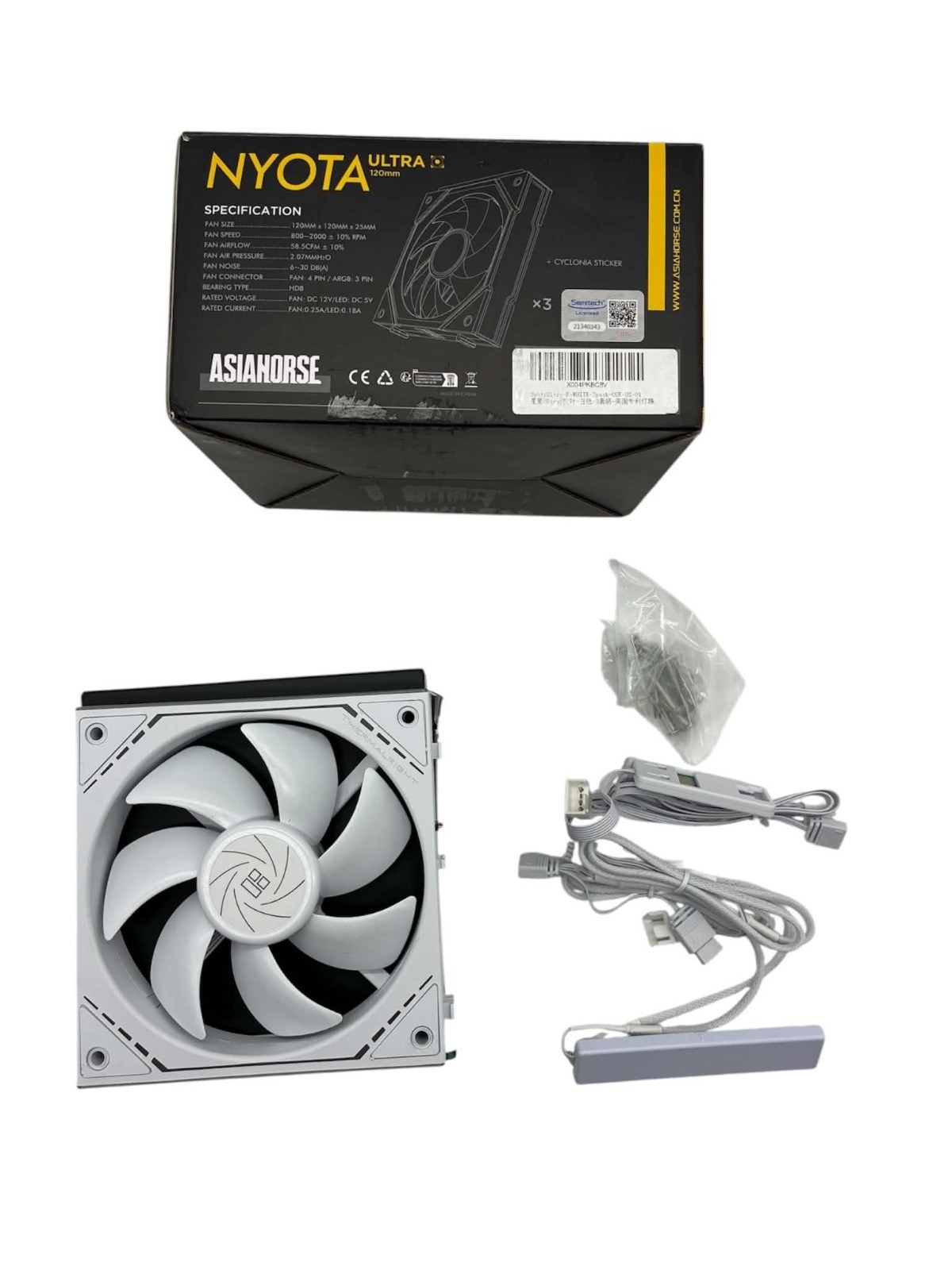 AsiaHorse Nyota Ultra 120mm PC Case Fan - Space-Inspired Design (3 Pack)