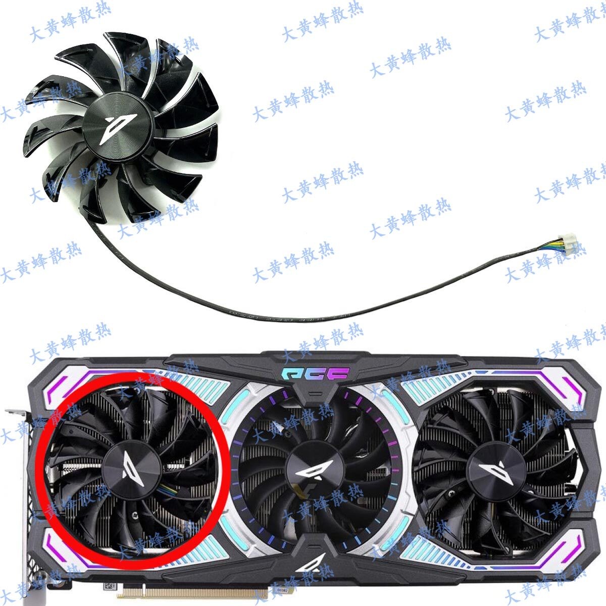 For ZOTAC RTX3060 3060ti 3070 PGF Graphics Card Fan GA91S2U/GA92S2U