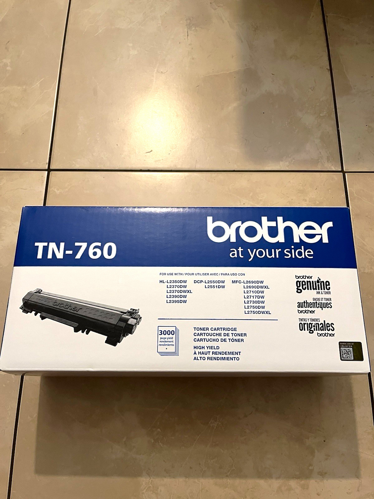 Brother TN-760 High Yield Black Laser Toner for HL-L2350DW HL-L2370DW ink