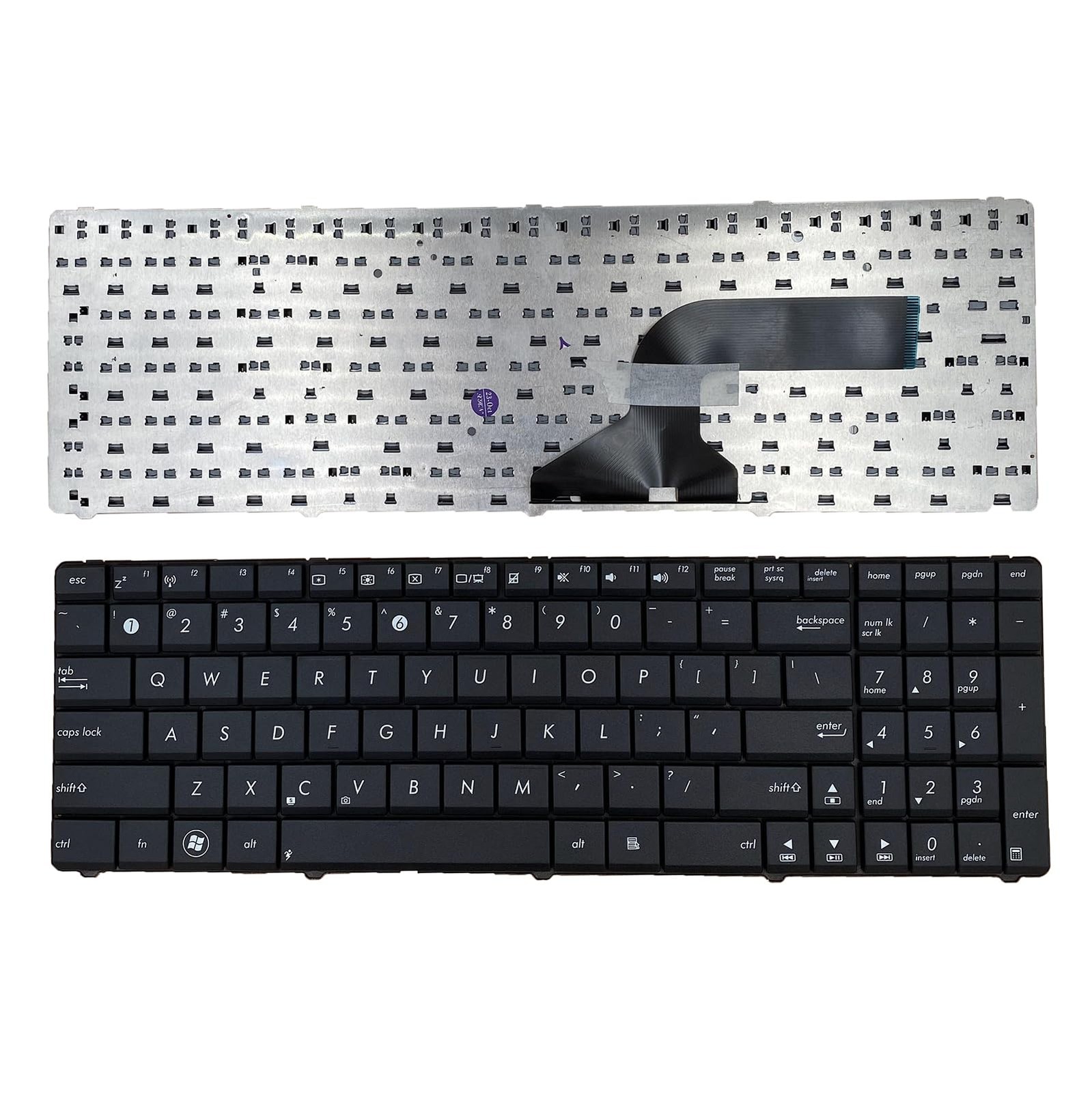 Siakoocty Laptop Replacement US Layout Keyboard for Asus n53 N53J N53JQ Black