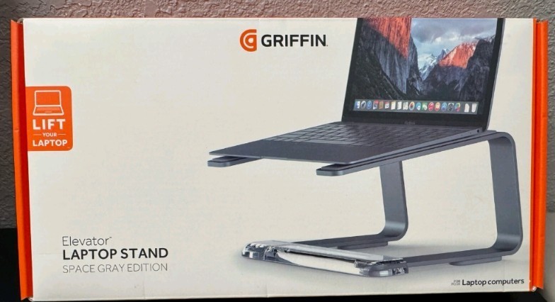 Griffin Elevator Laptop Stand/Riser Space Gray Aluminum Anti-Slip Airflow