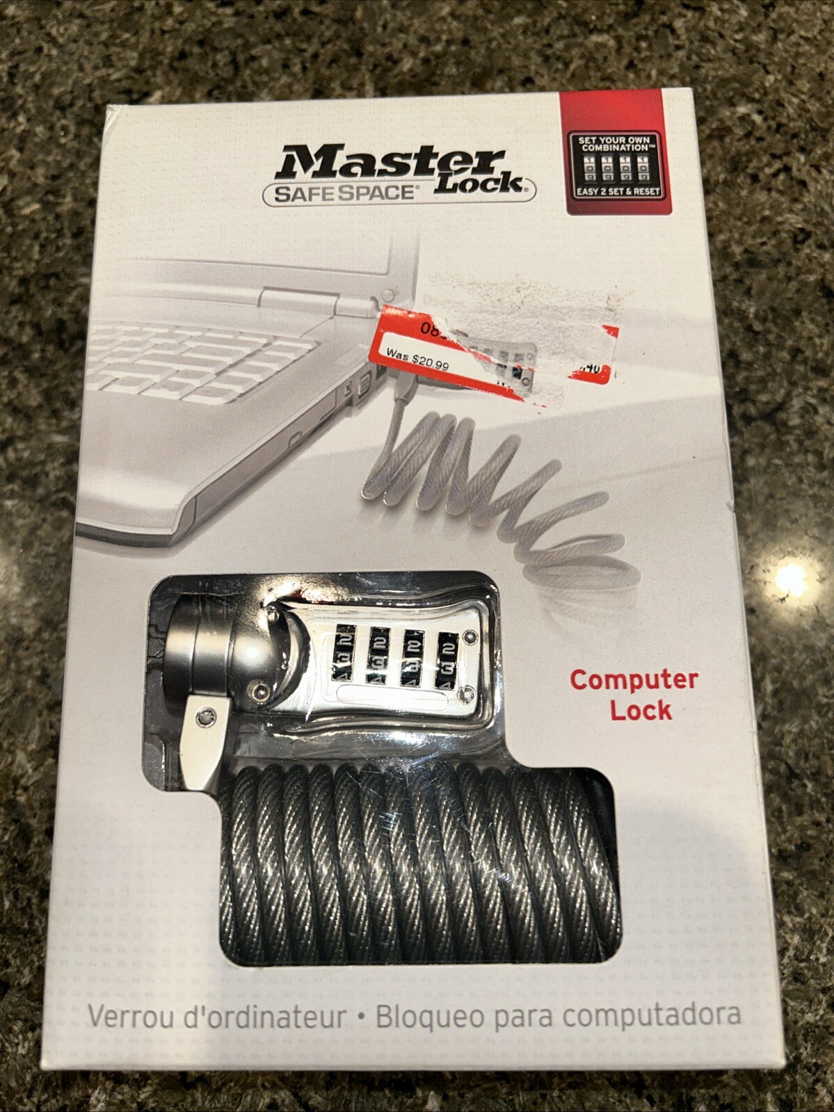 Master Lock Safe Space Computer Combination Lock Brand New B02