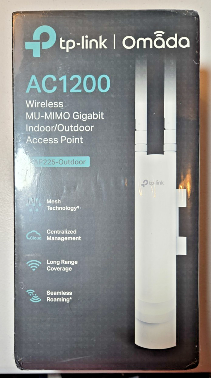 TP-Link EAP225-Outdoor AC1200 Omada Wireless Gigabit Access Point New Sealed