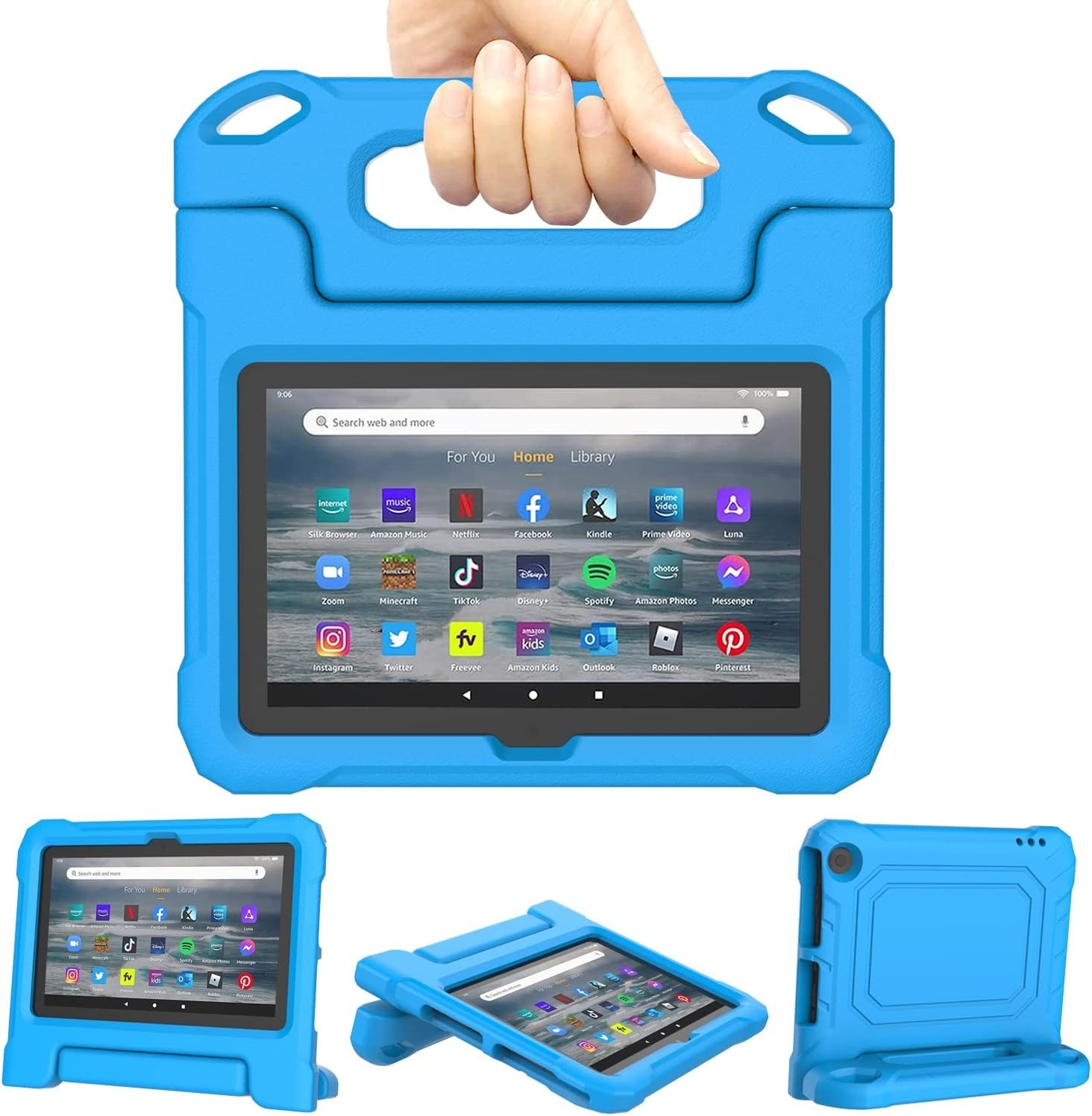 Case for Kids 7" Tablets iPad Lenovo Samsung with Handle & Shockproof Protection
