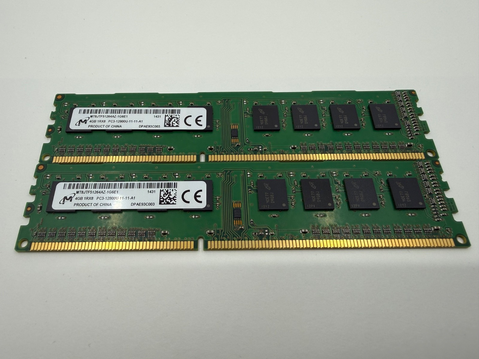 Micron 8GB (2x4GB) DDR3 1600 PC3-12800U Non-ECC Desktop RAM MT8JTF51264AZ-1G6E1