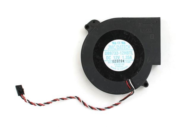 Jmc/datech db9733-12hbtl 12v 1.35a dc brushless blower fan, p/n 9g180, 3-wire