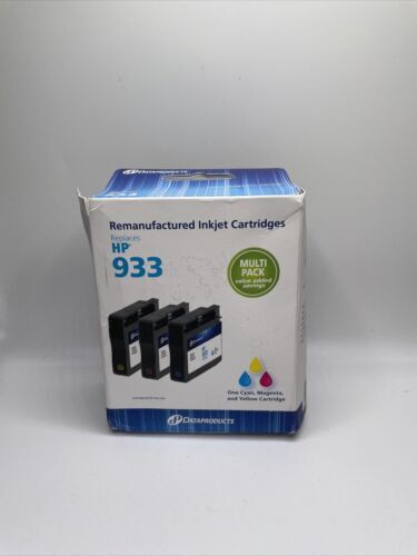 Remanufactured Cyan/Magenta/Yellow 3-Pack Ink Cartridges - HP 933 Ink