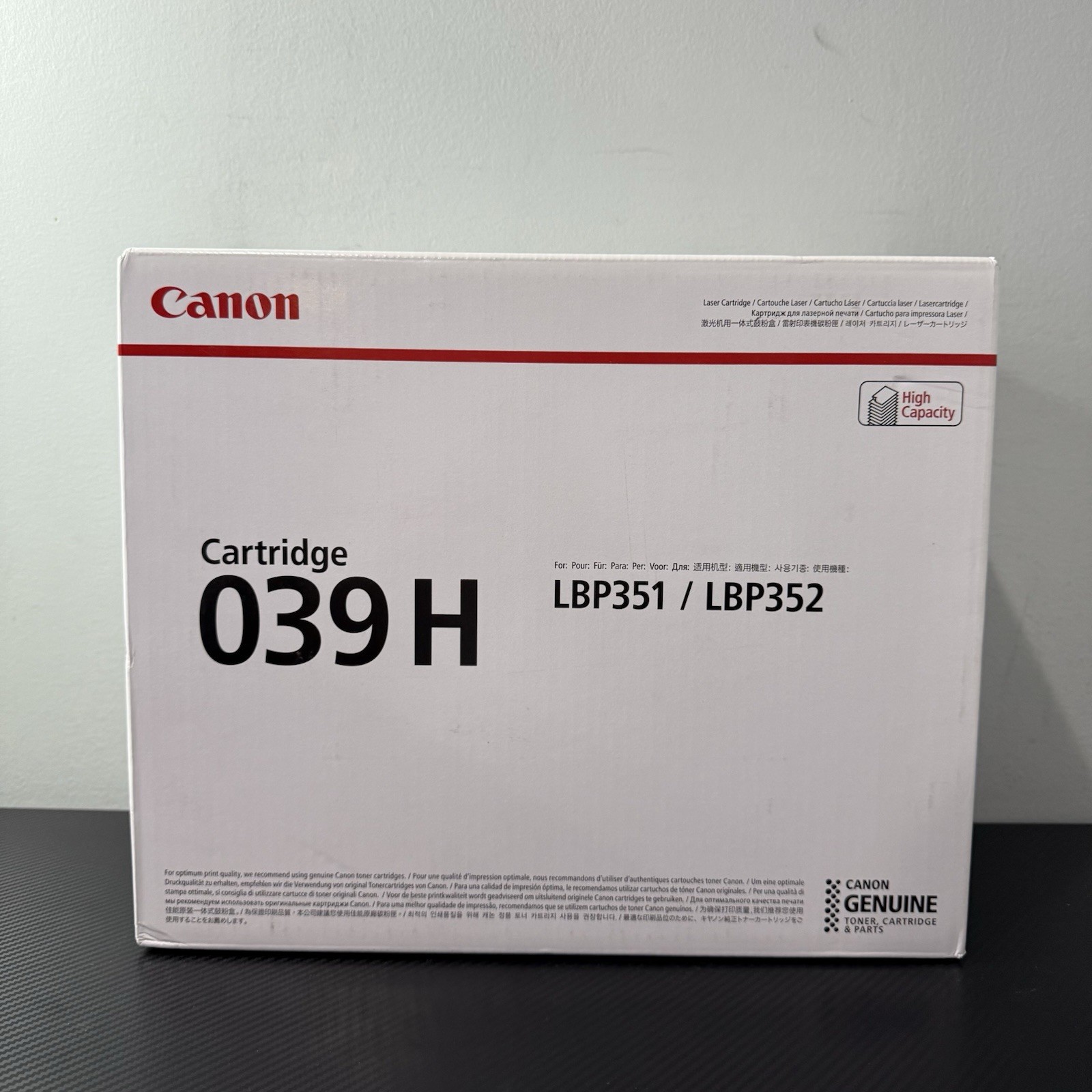 Canon 039H 0288C001 Black Toner Cartridge for imageCLASS LBP351dn LBP352dn NEW