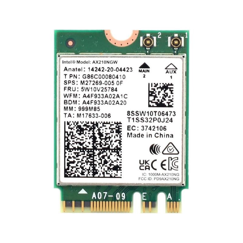 Intel AX210NGW WiFi 6E M.2 2230 Wireless Card Bluetooth 5.3 802.11ax Tri-Band