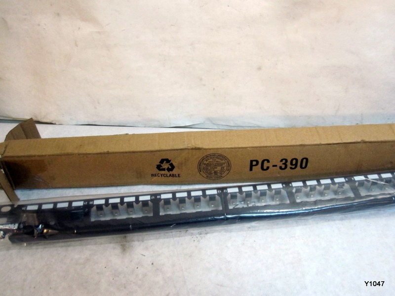 Panduit CP24BLY 24-Port Mini-Com Modular Patch Panel with 1 set of screws