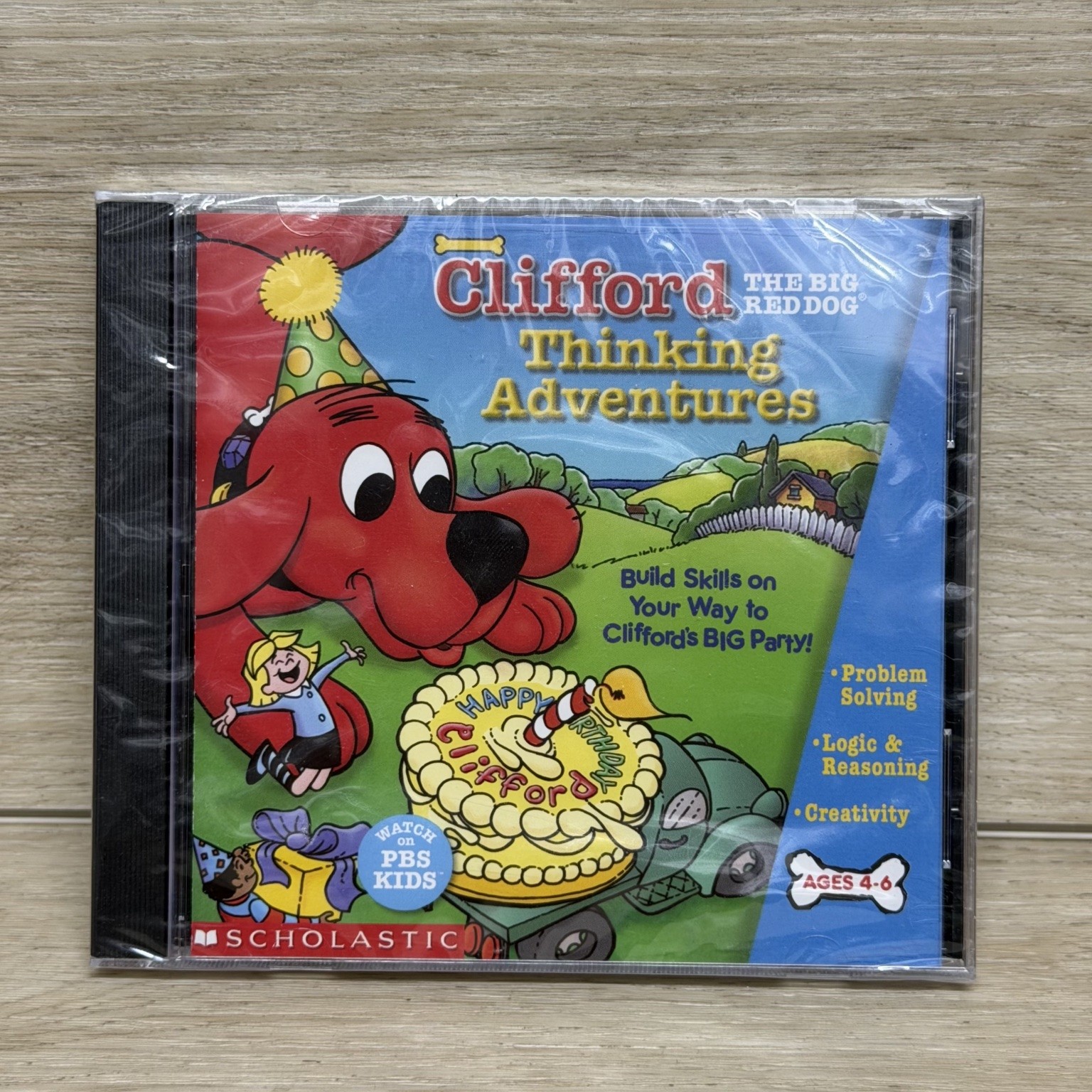 Clifford The Big Red Dog Thinking Adventures PC Mac CD-ROM Scholastic Ages 4-6