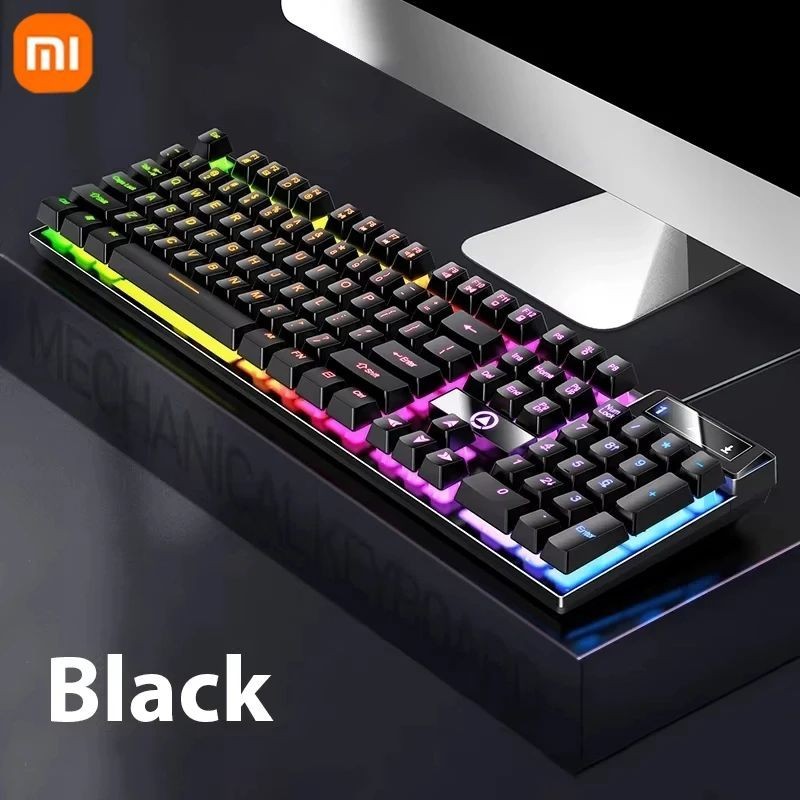K500 Wired Keyboard 104 Keys Mechanical-Like Membrane for PC/iOS