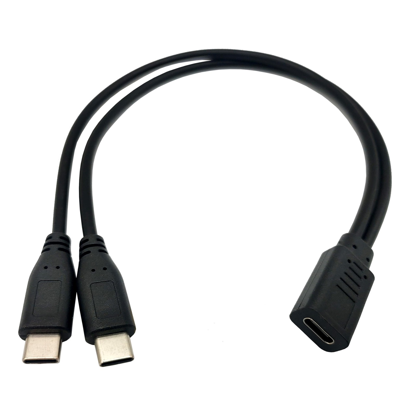 Qaoquda USB C Splitter Charge Cable,1 Feet Type C female to 2*Type C male 