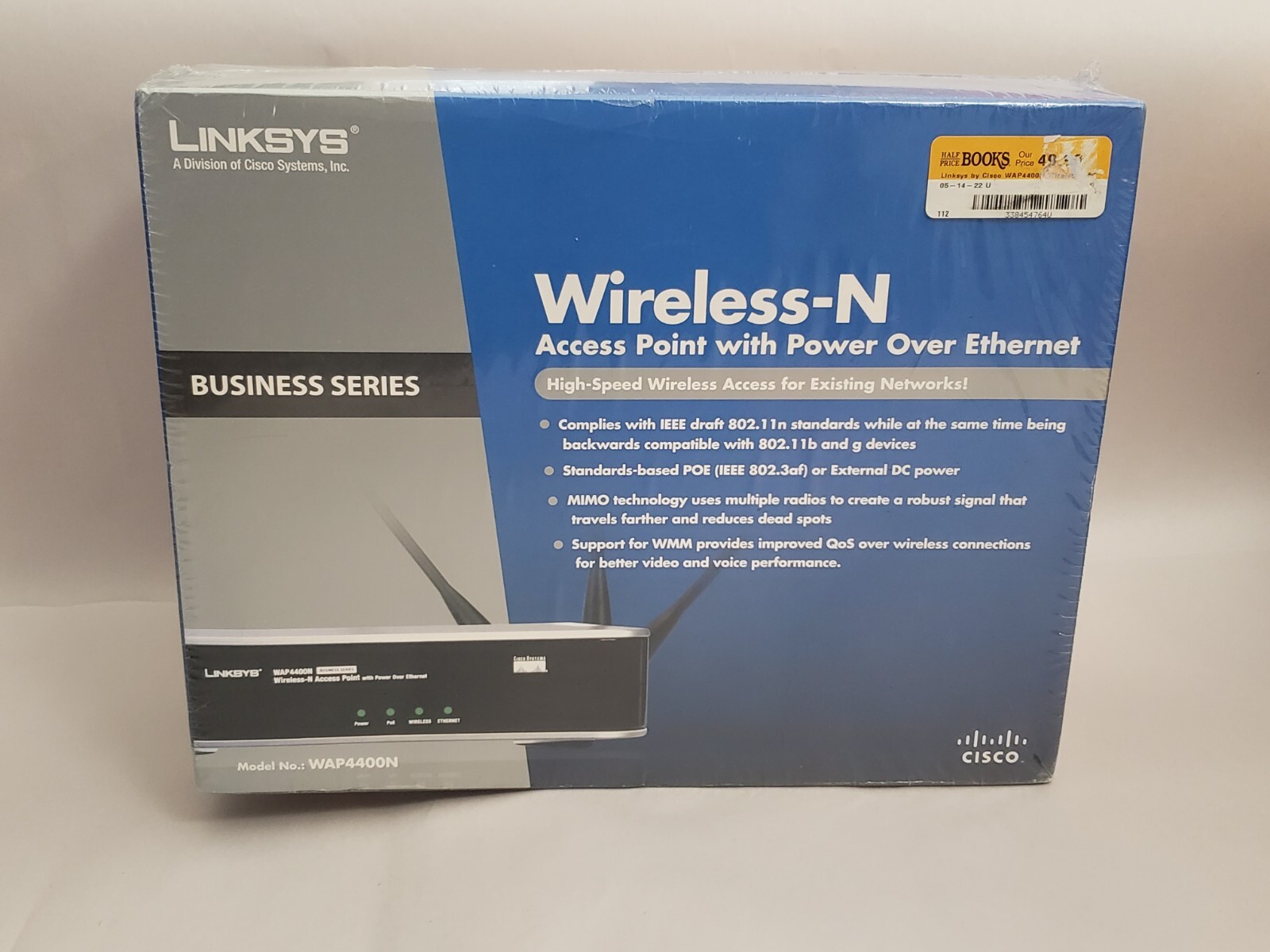 Cisco Linksys WAP4400N High Speed  Wireless N Access Point New/Sealed