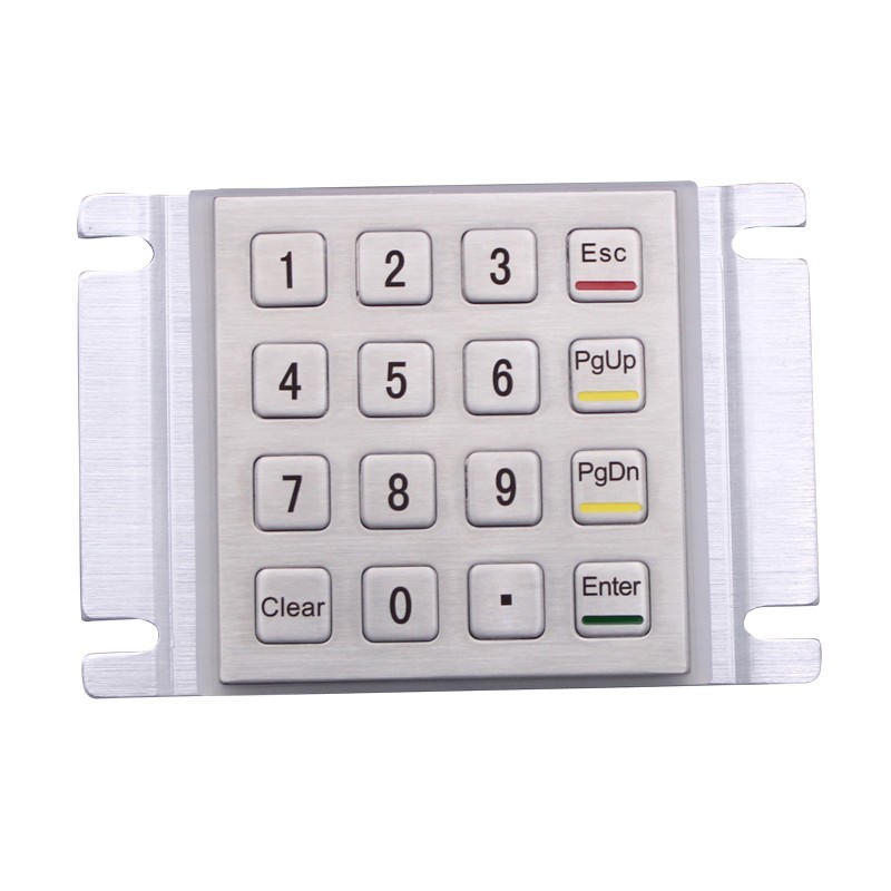 Vandal Proof Rugged Panel Mount Stainless Steel Keypad Metal Keyboard For Kiosk