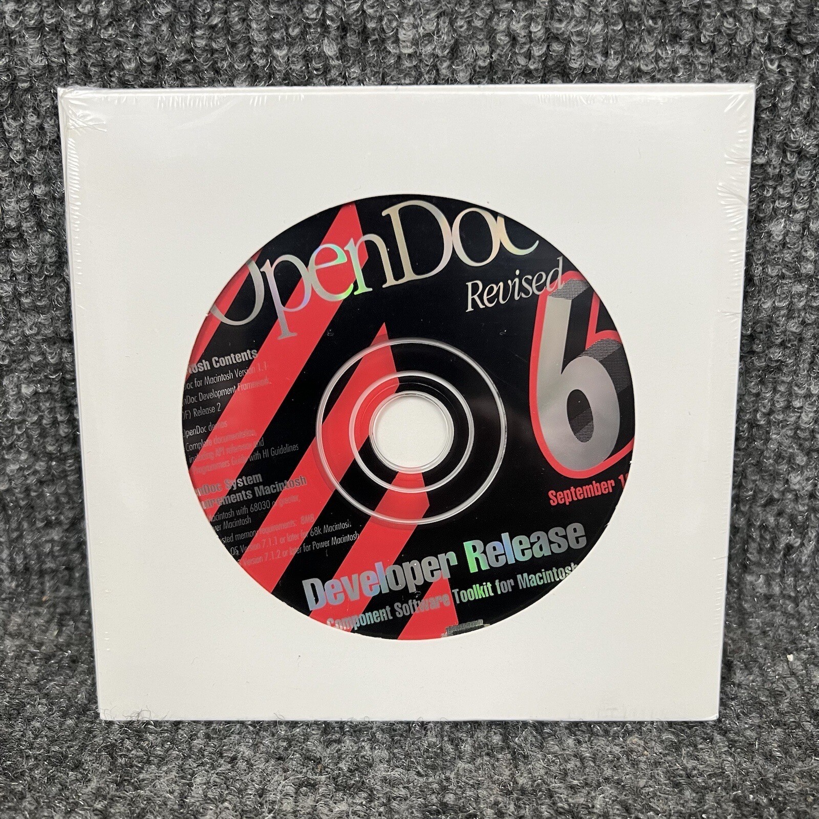 Apple OpenDoc Revised 6 Developer Release September 1996 Mac Software CD Sealed
