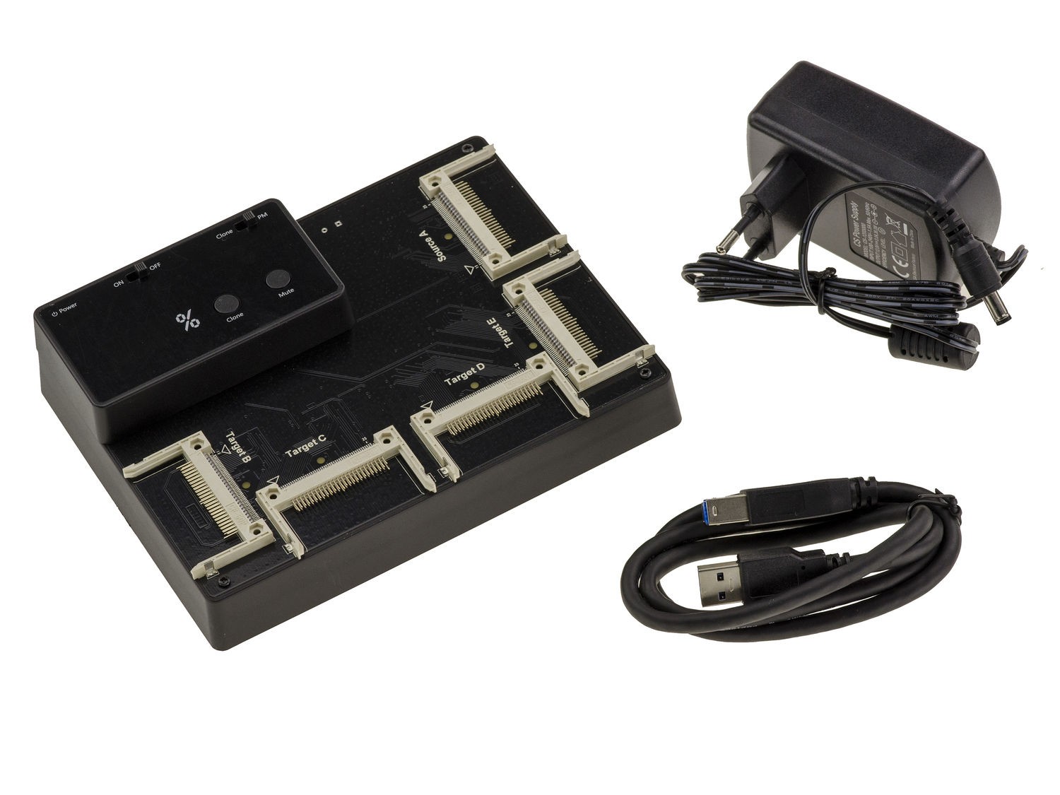 Docking Station. Dock For 5 Compact Flash Cards USB 3.0 - Cloning