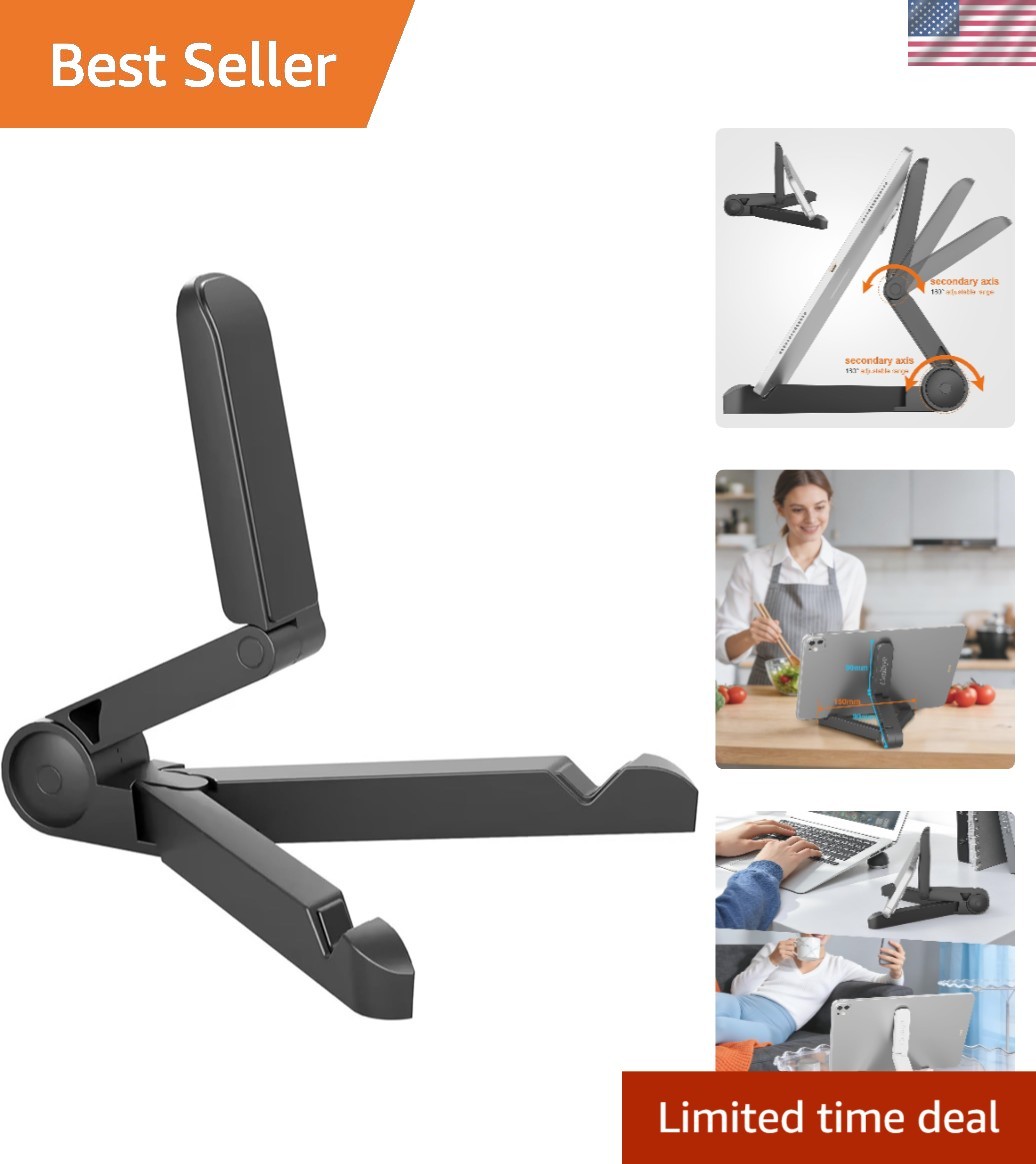Versatile Tablet Holder - Foldable, Lightweight, Compatible for iPad & Kindle