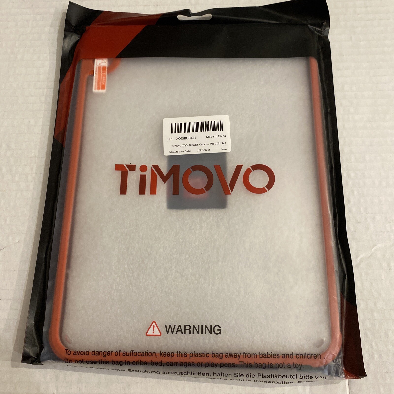 Timovo(ZM) RBKQBB Case For iPad 2022, Red Blooming