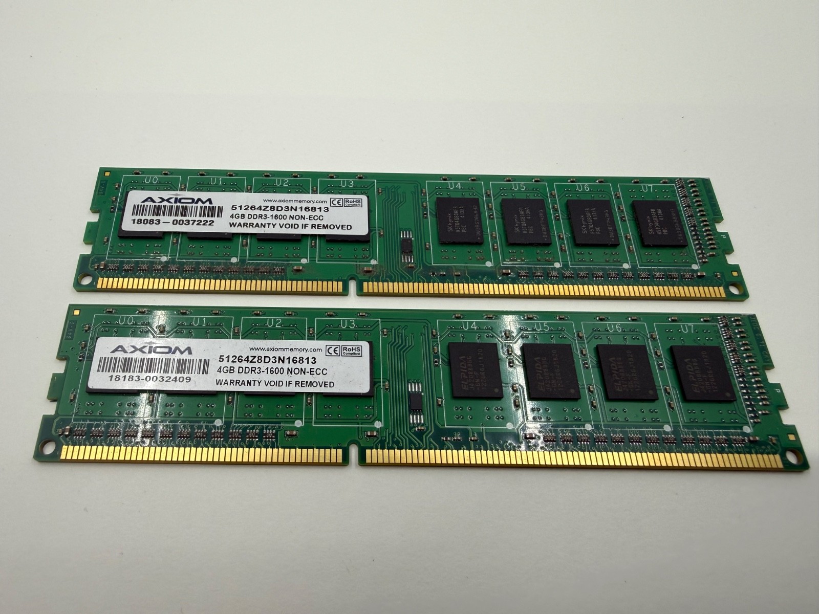 Axiom 8GB (2x4GB) DDR3 1600 PC3-12800 Non-ECC Desktop RAM 51264Z8D3N16813