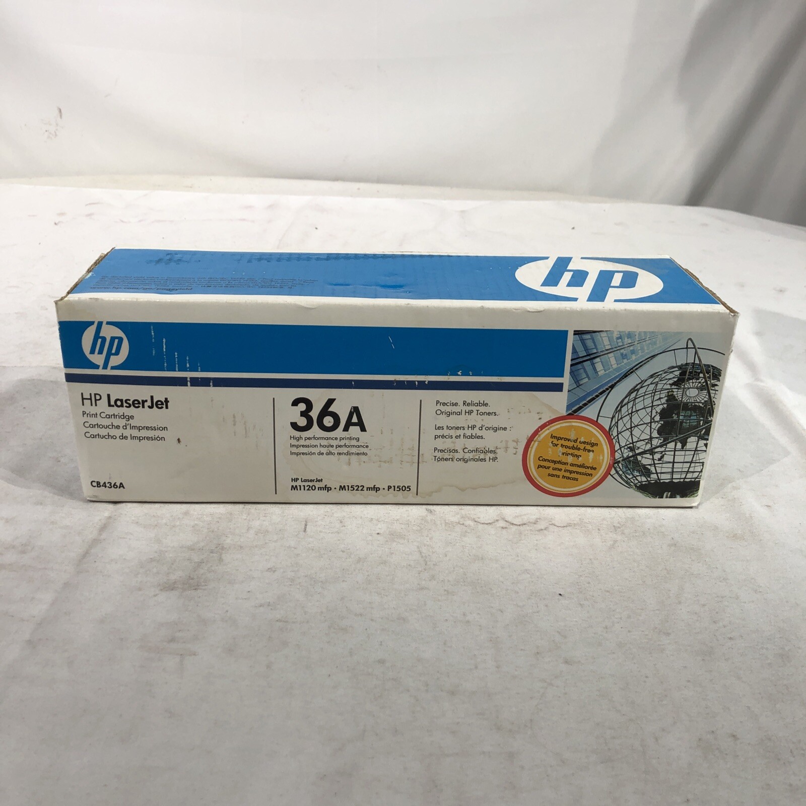 Genuine HP 36A CB436A Black Toner Cartridge OEM NEW SEALED BOX